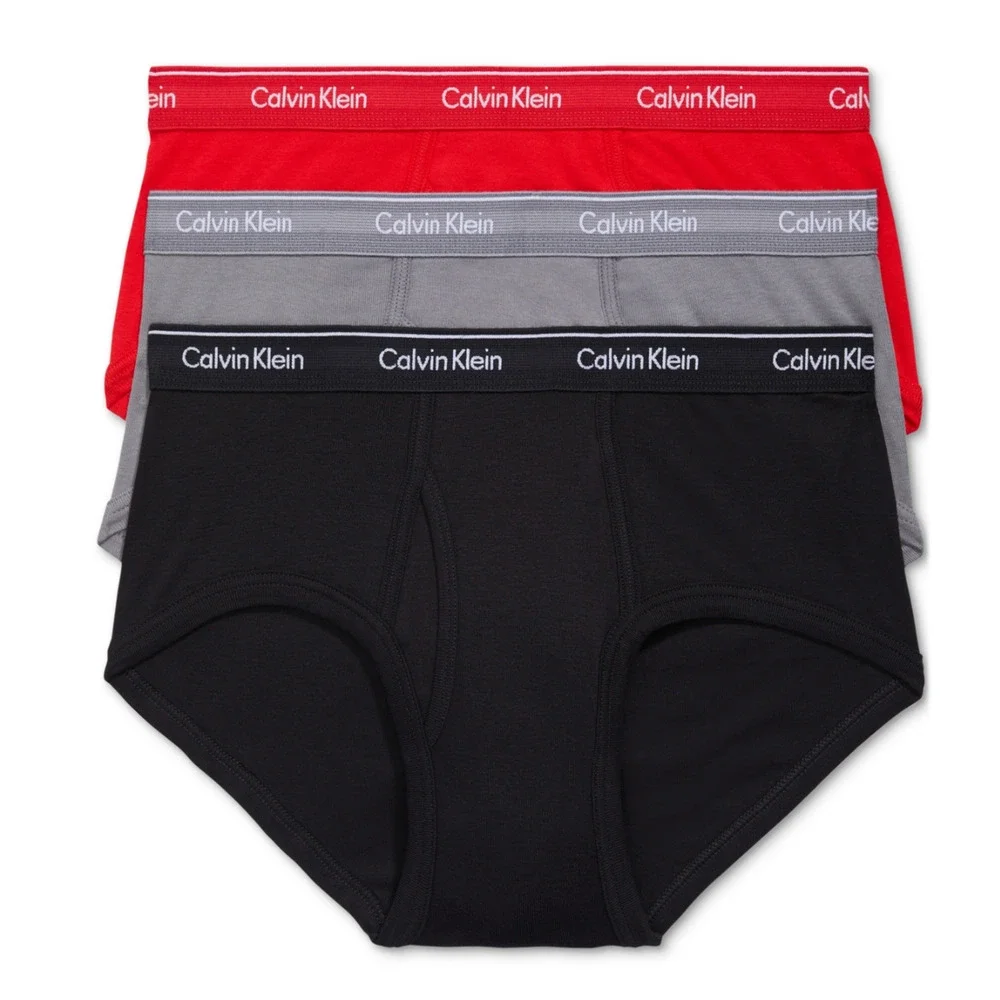 Calvin Klein Men 3-Pk Cotton Classics Briefs Underwear Multi Size L